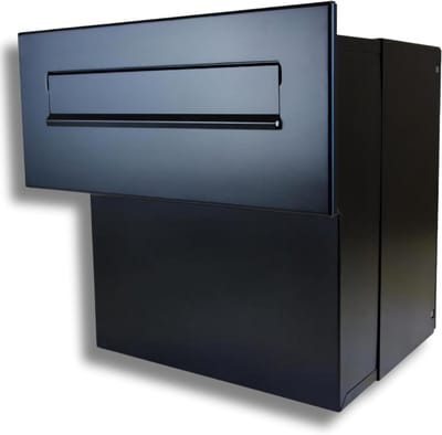 F-04 antraciet (RAL 7016) muurdoorworp brievenbus (diepte: 18-27 cm) - LETTERBOX24.de