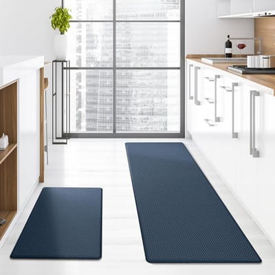 Nieuwe Eenvoudige Effen Kleur Keukenvloermat Lang PU Leer Huishoudelijk Waterdicht Antislip Mat Anti-olievlek 40*60*0.8cm