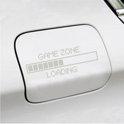 Bumpersticker - Game Zone Loading - 6 X 17,5 - Zilver