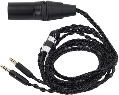 Dailygoods- XLR Kabel 1,2 Meter - Professionele Geluidskabel - 4-Pin Adapter - Compatibel met AH-D600/D7200/D7100 - Verbeterde Geluidskwaliteit - Goudgeplateerde Tip - Hoofdtelefoon Kabel