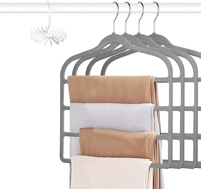 Famanu - Fluwelen broekhanger antislip geschikt voor jeans en pantalons