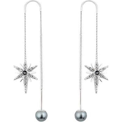 Swarovski Sneeuwvlok Wit Goud Vergulde Oorbellen Damesoorbellen Zilver 5230603 Box (Random Color) white