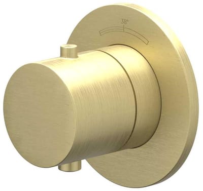 IVY Bond Afbouwdeel inbouwthermostaat symmetry met rond rozet Geborsteld mat goud PVD