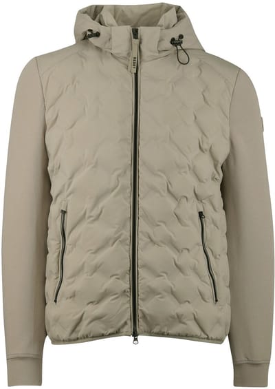 tussenjas Reset beige normale fit rits capuchon gewatteerd