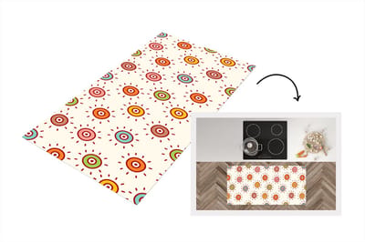 Keukenloper - Loper keuken - Patronen - Zon - Stippen - 120x60 cm - Keukenloper vinyl