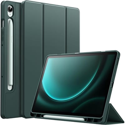 CaseMania Bookcase hoesje geschikt voor Samsung Galaxy Tab S10 Lite - Effen Groen - Kunstleer