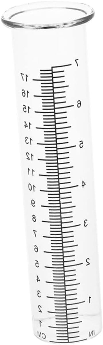 7 Regenmeters van Hoog Borosilicaatglas, Tuin Regenmeter, Neerslagmeting met Lampenkap en Vervangende Testbuizen voor Nauwkeurige Neerslagweergave