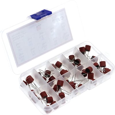 Printplaat zekering assortiment box 50 stuks rond 382 0.5A-10A