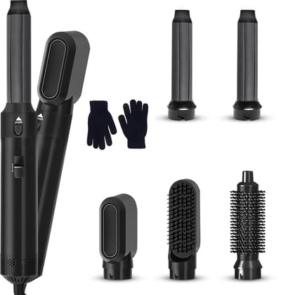 Airstyler Krultang 5 in 1 - Multistyler Föhnborstel - Kort & Lang Haar - Wit goud
