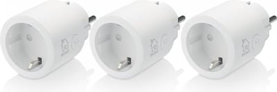 Deltaco Smart Home 3x Slimme Draadloze Stekker - WiFi - 10A - 2400W - Timer - Wit