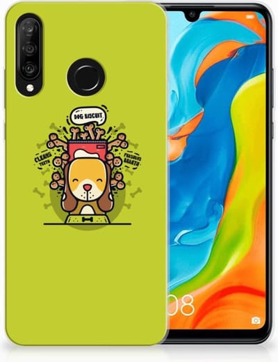 Huawei P30 Lite Telefoonhoesje met Naam Doggy Biscuit