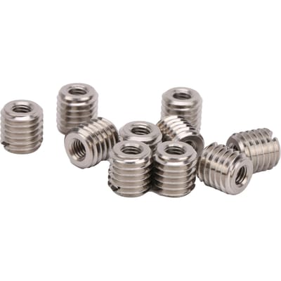 10 Pièces Inserts Filetés Outils de Réparation Acier Inoxydable Femelle M5x0.8 Mâle M10x1.5