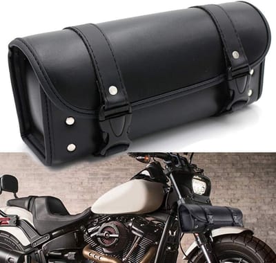 Dailygoods- Zadeltas Universeel - Waterdicht - Hittebestendig - PU-leer - Motorfiets - 2 Riemen - Geschikt voor de meeste motorfietsen