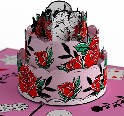 3D Pop-Up Valentijnskaart 'Fatally Yours' – Spookachtig en Romantisch – Voor Vriendin of Vrouw