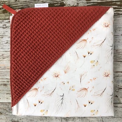 Omslagdoek - Badcape - Wikkeldeken - Boho Bohemian - Wafelkatoen - Terra