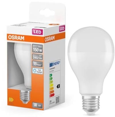 LED Lamp E27 Pærevorm, 2452 Lumens, Daglicht Wit (6500K), Vervanging voor 150W Lampen, Niet Dimbaar