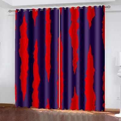 Rayures Zèbre Motif Vache Vibrant Design Animal Fenêtre Couvertures de Fenêtre pour Chambres d'Enfants Salon Hall Traitements Décoration de Cuisine Rideau Bl W50 X H130(CM)X2&Hook