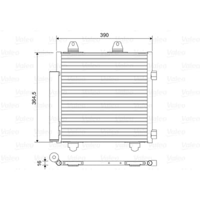 Condensator, airconditioning VALEO 822577
