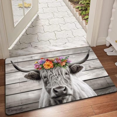 Koe Diatomeeënaarde Vloermat Entree Deurmat Badkamer Vloermat Wasmachine Stofdichte Pad Label 50*80cm