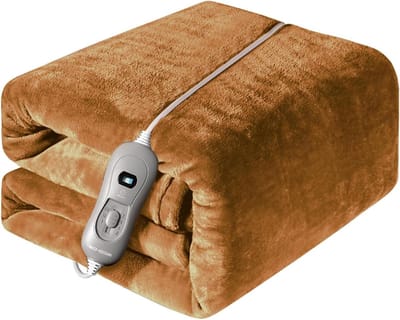 Elektrische Deken - Verwarmde Deken - Ontspannen en Warm Blijven - Automatische Uitschakeling - 180 x 130 cm - Lichtbruin