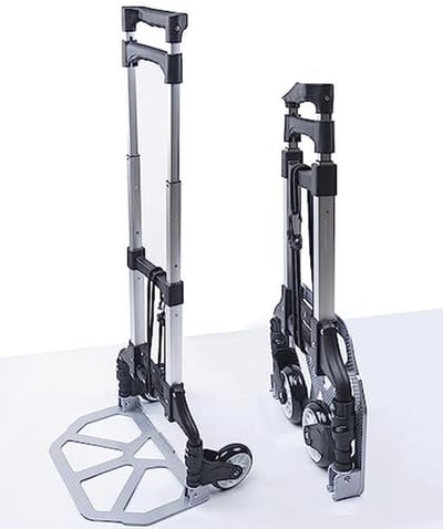 Opvouwbare Steekwagen en Dolly met 165LB Capaciteit - Lichtgewicht Aluminium en Uitschuifbaar Handvat