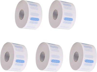 Barber Nekstrips - Haar Kappers Papier - Bescherming Kapper - Waterdicht en Zacht - 5 Rollen - Zwart
