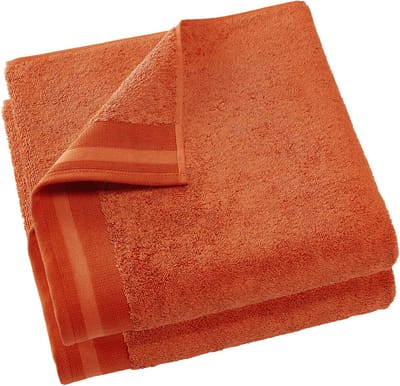 De Witte Lietaer Badlaken Contessa, Burnt Orange - 70 x 140 cm - 2 stuks - Katoen