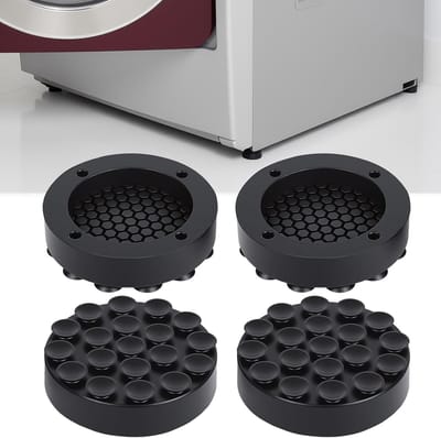4 stuks antislip wasmachine-onderlegger, trillingsdemper voor wasmachine, droger en koelkast, anti-vibratie mat voor stabiliteit