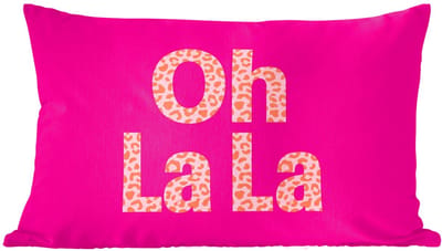 Sierkussens - Kussentjes Woonkamer - 60x40 cm - Oh la la - Luipaardprint - Roze