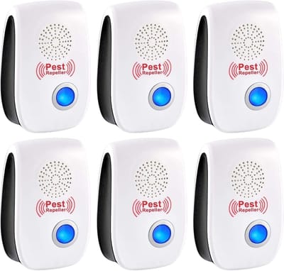 Ultrasone Ongedierte-Insectenverjager, 6 st Ultrasone Muggenverjager Ultrasone Muizen en Ratten, Binnen Elektronische Insectenverjager voor Muizen, Ratten, Mieren, Spinnen, Muggen