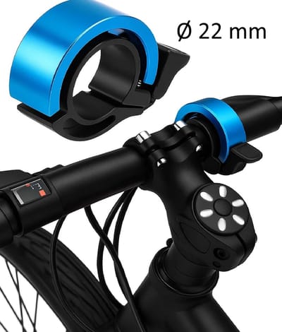 Fietsbel I Ring Fietsbel I Racefiets bel I 15 mm I Ø 22 mm I Universeel I Aluminium I Blauw