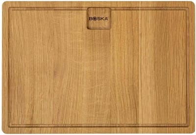 BOSKA Dining Board Friends L - Eikenhouten Serveerplank - Dinerbord met opvanggeul - 39 cm