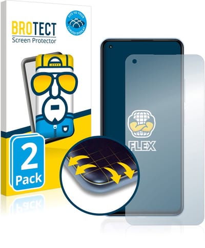 BROTECT - Screenprotector voor Xiaomi 11 Lite 5G NE - Folie Beschermfolie transparant volledig dekking - 2 Stuks