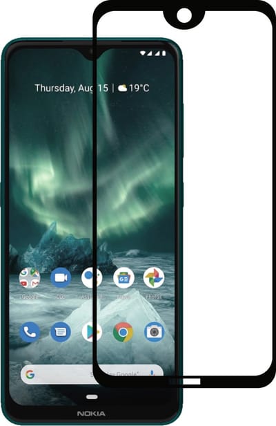 Smartphonica Screenprotector Geschikt voor Nokia 7.2 - Full Cover Tempered Glass - Gehard glas Geschikt voor Nokia 7.2 geschikt voor Nokia 7.2
