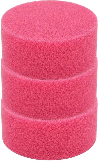Funny Fashion schmink / make-up spons - 3x - roze - rond - D6 x H3 cm - schminken