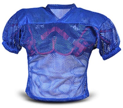 All Star FBJ2A Adult Porthole Mesh w/Double PM Yoke 3XL Gold Football Jersey voor Sport American Football