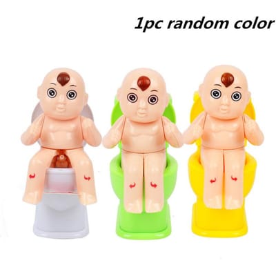 Volwassen Stressverlichter Nieuwe Truc Water Spuitend Toilet Speelgoed Grappige Waterstraal Toilet Pop voor Kinderen Speelspel Plagerij Grap Cadeau beige