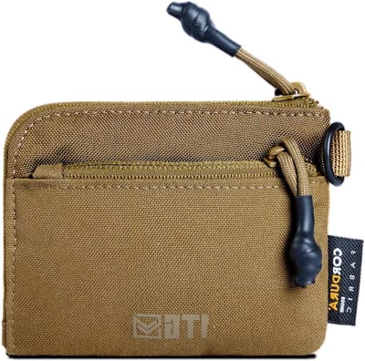 Klein Portemonnee met Muntvak, Duurzame 500D Cordura Zipper Tas voor Mannen en Vrouwen, Coyote Bruin, Compact en Stijlvol