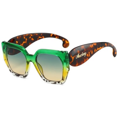 Nieuwe Retro Luipaard Kleurverloop Vierkant Dames Zonnebril Y2K Aangepast Montuur Ontwerp Veelzijdig Trendy Heren Casual Bril UV400 as  picture