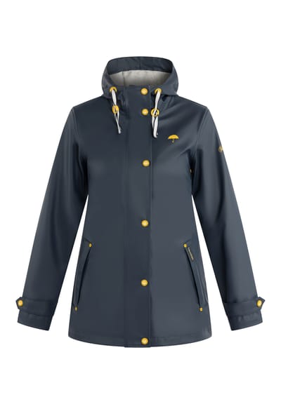 Schmuddelwedda Regenjas incus Dames marine licht grijs gem