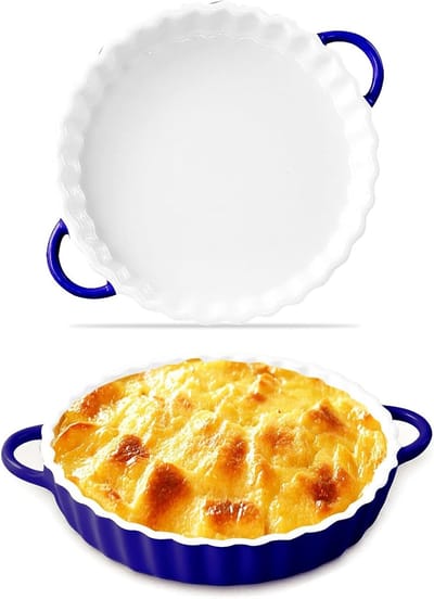 Ronde keramische taartvorm van 26 cm met handvatten - ideaal voor bakken, taarten en desserts