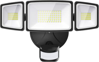 LED Schijnwerper met Bewegingsmelder voor Buiten - 55W, 5000 Lumen, Flexibele Hoeken, IP65 Waterdicht