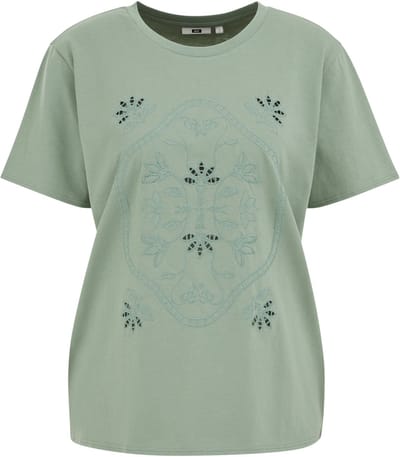 WE Fashion Dames T-shirt met embroideries