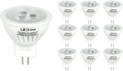 LED line PRIME LED Spot GU4 MR11 - 3W (vervangt 30W) - 330lm - Ø35mm - 12V - Energiezuinig - 10 stuks