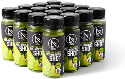 NXT Level® Pre Workout Shots - 16 Stuks - Preworkout Met Cafeïne, Taurine, L-citrulline en Beta-alanine - Citroen/Limoen