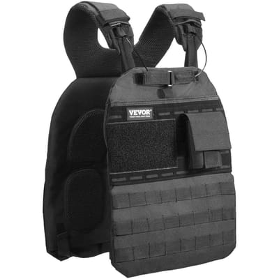 40lb Verstelbaar Verzwaard Vest voor Mannen Vrouwen Krachttraining Hardlopen black