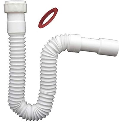 Universele afvoersifon 1 1/4 inch naar 32/40 mm voor keuken en badkamer