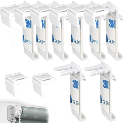 Allecto - Rolgordijnfittingen - Vervangende accessoires - Geen boren - Duurzaam PVC - Voor rolgordijnen - Voor slaapkamer en woonkamer