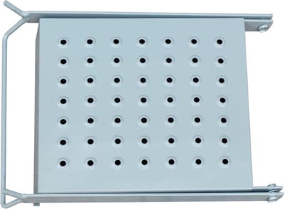Opvouwbaar Werkrek - Ladderplateau Steun - Veilig Werken - Verzinkt Staal - 30 x 27 cm - Zilver