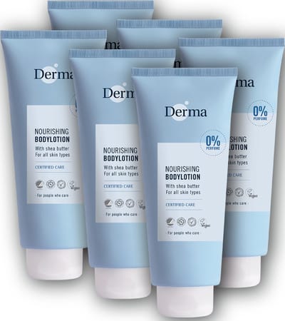 Derma Family Bodylotion - 6 x 350 ml - Parfumvrij - voor Droge en Gevoelige huid - AllergyCertified